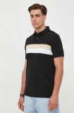 Cumpara ieftin Karl Lagerfeld tricou polo barbati, culoarea negru, modelator