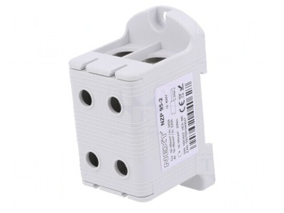 Conector de Șine 95mm2 1 Pista 4 Borne Gri 41,6mm foto