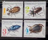 Cehoslovacia 1992 insecte, g&acirc;ndaci protejați serie 4v nestampilata