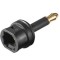 Adaptor Cablu audio optic digital Toslink mama la mini mufa Toslink tata Active, mufa conectori auriti, negru