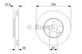 Disc frana MERCEDES E-CLASS T-Model (S211) (2003 - 2009) BOSCH 0 986 479 333