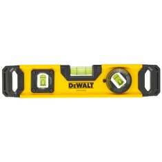 Nivela cu bula de aer (boloboc) torpedo 25 cm DeWALT DWHT0-43003, aluminiu extrudat, 3 fiole verticala orizontala si reglabila, capete ABS rezistente