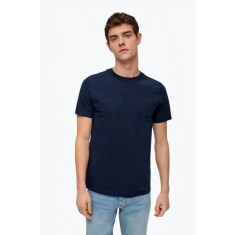 Tricou barbati cu decolteu la baza gatului si croiala Regular fit bleumarin, S