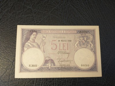 Romania 5 lei 1920 XF - AUNC foto