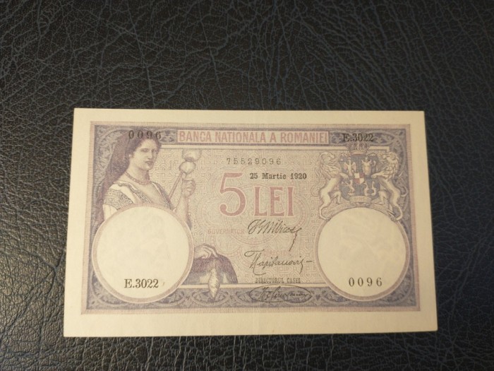 Romania 5 lei 1920 XF - AUNC