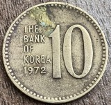 C50 - Moneda foarte veche - Coreea de Sud - 10 won - 1972