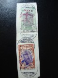 ETIOPIA 1929 POSTA AERIANA SUPRATIPAR PE FRAGMENT, Stampilat