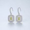 Cercei ARGINT Yellow Crystal Patrat Arg398A