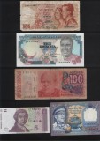 Set 5 bancnote de prin lume adunate (cele din imagini) #224, Europa
