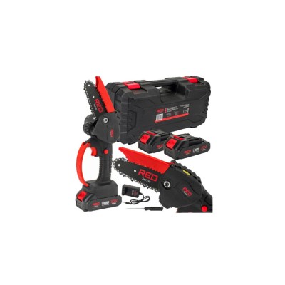 Fierastrau electric cu lant pentru taiat ramuri, cu acumulatori, 20V, 2Ah, Red Technic foto