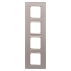 Rama Ornament 4P verticala sticla LUX Gewiss Chorus gri perlat GW16229GP