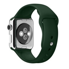Curea din silicon verde inchis pentru Apple Watch 42/44/45 mm, marimea M/L, seriile 1,2,3,4,5,6,7,8 foto