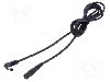 Cablu alimentare DC, DC 5,5/2,1 mufa, DC 5,5/2,1 soclu, negru, 2m, WEST POL - A21-C21-C100-200BK