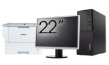 Pachet Second Hand Calculator LENOVO M710T Tower, Intel Core i3-6100 3.70GHz, 8GB DDR4, 256GB SSD, DVD-ROM + Monitor 22 Inch + Imprimanta Brother HL-L