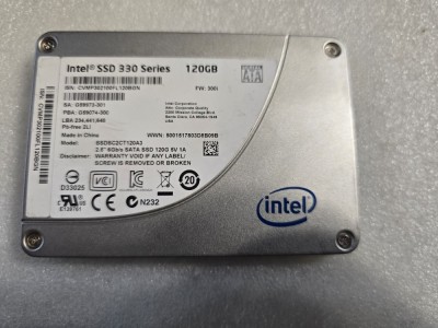 Solid State Drive (SSD) Intel 330 Series, 120GB, SATA 3, 2.5&amp;#039;&amp;#039; - teste reale foto