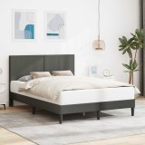 vidaXL Cadru de pat Gri &icirc;nchis 140 x 200 cm Țesătură din corduroy 42027733