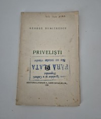 Carte veche 1928 George Dumitrescu Privelisti Versuri