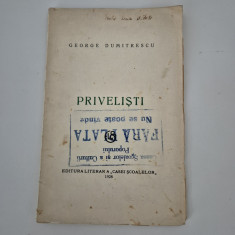 Carte veche 1928 George Dumitrescu Privelisti Versuri