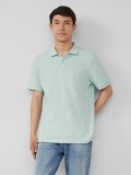 S.Oliver Tricou polo barbati, Regular fit din bumbac, Verde menta (Marime: M)