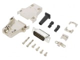 Conector D-Sub 15 pini tată drept cu terminal șurub pe cablu
