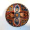 Bol turcesc ceramic handmade, etno, viu colorat, 12cm diam. x 5cm