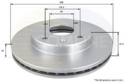 Disc frana DAEWOO NUBIRA Limuzina (KLAN) (2003 - 2016) COMLINE ADC1054V foto