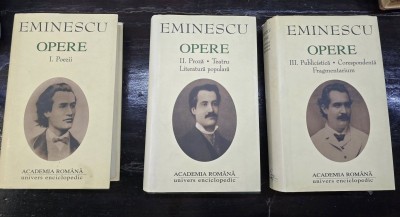 Mihai Eminescu - Opere - volumele 1, 2, 3 (Academia Romana) foto
