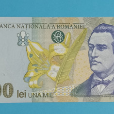 Romania 1.000 Lei 1998 'Eminescu' UNC p#106 Filigran mare italic