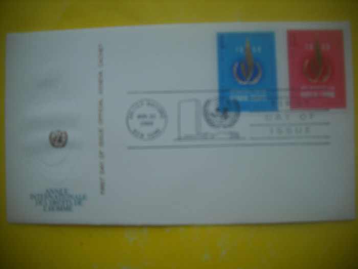 HOPCT PLIC FDC S 1548 DREPTURILE OMULUI 1968 -ONU NATIUNILE UNITE -NEW YORK