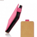 Husa Slim Flip Piele Roz Lucios Samsung Galaxy Ace 3 S7270