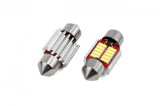 Set 2 becuri auto Vertex LED , C5W SV8.5-8, 10SMD 4014, 2W, 31mm, Canbus, 12-24V, leduri alb sofit Festoon, Amio