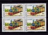 ✅RO 1994 LP 1361 "125 ani de admin. feroviara romana" , serie bloc de 4 , MNH, Nestampilat