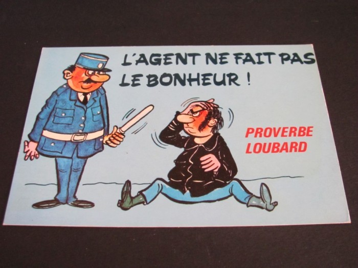 Carte Poștală Umoristică Vintage Franța &ndash; Proverb Jandarm