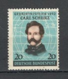 Germania.1952 100 ani debarcarea lui C.Schurz in America MG.101, Nestampilat