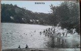Carte postala, plaja din Dognecea, Caras Severin, Banat, 1919