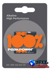 Baterie alcalina Peakpower R3 (AAA) infoliat foto