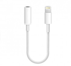 Adaptor Audio Casti Iphone Jack 3.5mm Cablu Apple Lightning la Jack foto