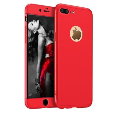 Husa telefon Apple Iphone 8 Plus 360 ofera protectie Completa Ultrasubtire Lux Design Red + Folie Sticla foto