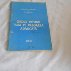 Ghidul privind TVA, Ministerul Economiei si Finantelor 1992