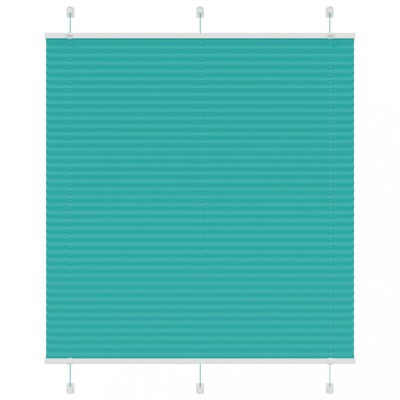vidaXL Jaluzea plisată verde petrol 115x100 cm Lățime țesătură 114,4 cm foto
