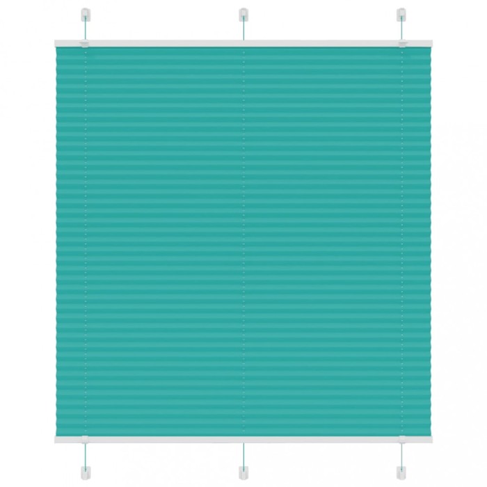 vidaXL Jaluzea plisată verde petrol 115x100 cm Lățime țesătură 114,4 cm