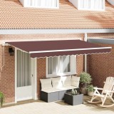 vidaXL Cortina Retractabilă Maro 400 x 200 cm Poliester, Aluminiu