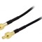 Cablu SMB 50&Omega; 0,5m Ecranat Negru