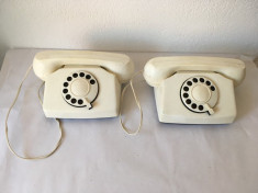T- 2 Telefoane de jucarie vechi, vintage, Pecnpom 1985, URSS sau Bulgaria foto