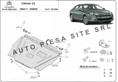 Scut metalic motor Citroen C5 2 II fabricat in perioada 2004 - 2008 APS-05,034 foto