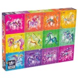 Puzzle Black Sea Unicorni colorați - 1000 de piese