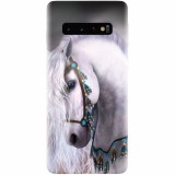 Husa silicon pentru Samsung Galaxy S10 Plus, White Horse