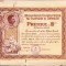 A2776N Diplomă Medalia de bronz școlară, premiul a III-lea, Oradea, 1933