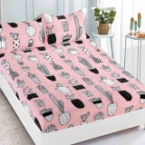 Cumpara ieftin Cearsaf de pat Cocolino cu elastic si 2 fete de perna Thalia 180x200cm