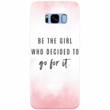 Husa silicon pentru Samsung S8 Plus, Quotes Pink